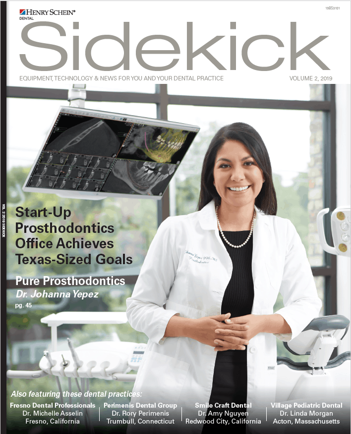 Dr. Yepez featured on the cover of Henry Schein Sidekick Publication